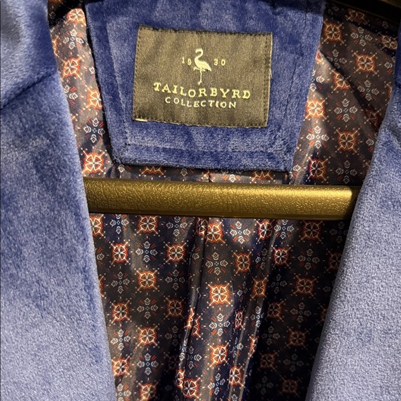 Tailorbyrd Royal Blue Velvet Jacket - Picture 2 of 6